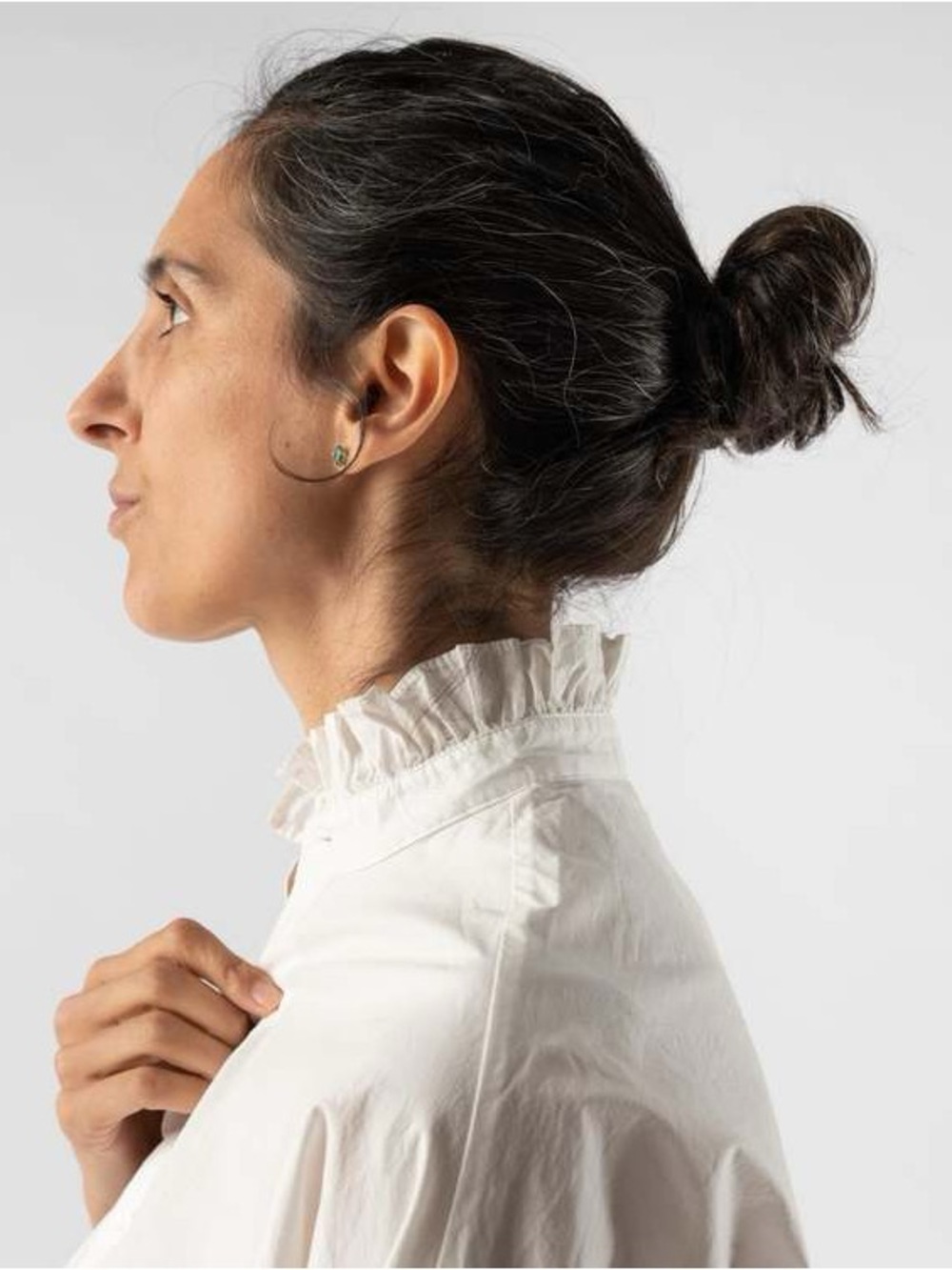 Alex Mill | Easy Ruffle Shirt in White Paper Poplin Small